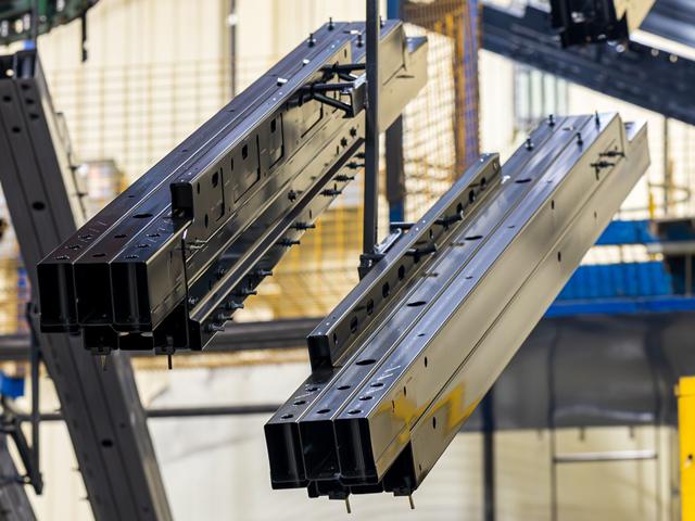 Image of a coated part on the assembly line