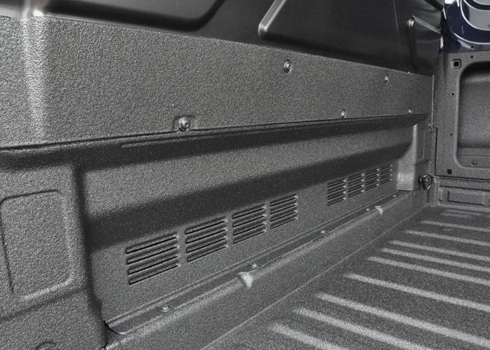 Close up of bedliner with coating